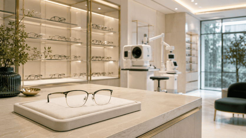 luxury-optical-shop-interior-eye-exam-progressive-lens-fitting